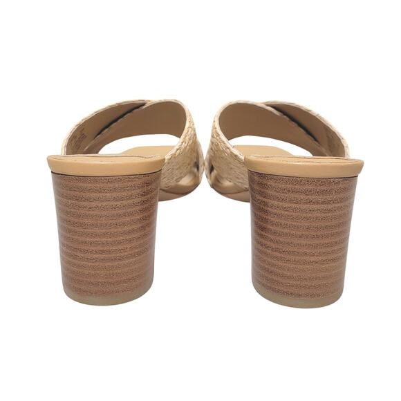 Lauren Ralph Lauren Women Freddi Cross Strap Sandals Size US 8.5B Natural Raffia - Picture 4 of 6